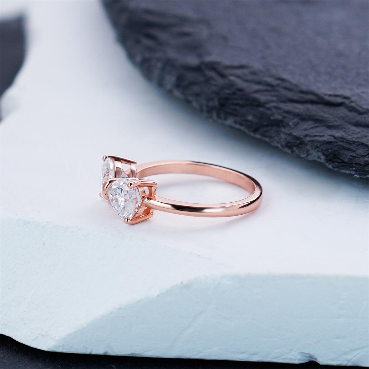 Moissanite 1.6ct Heartfelt Connection Bow Knot Ring