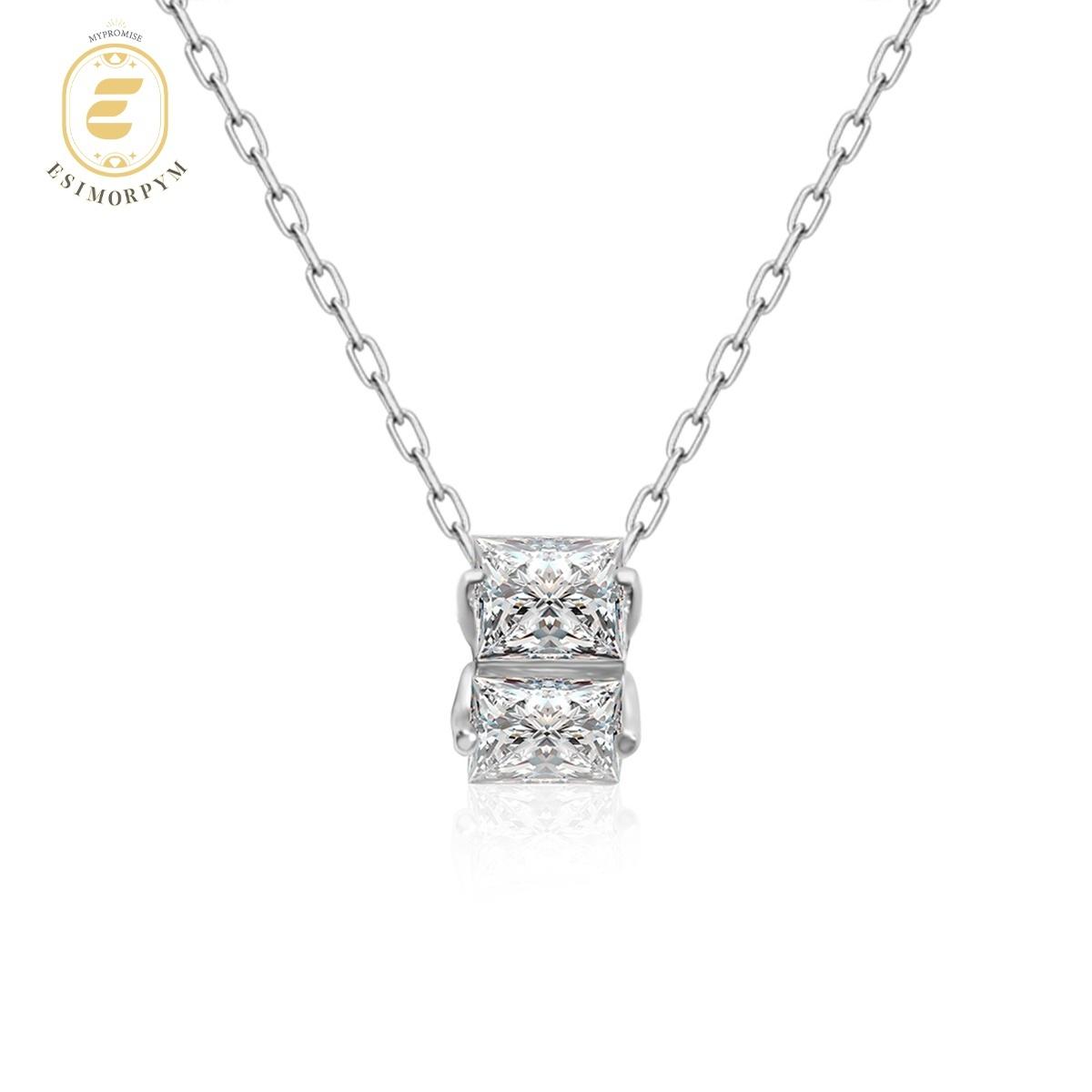 Moissanite 3.2ct Love Cube Pendant Necklace