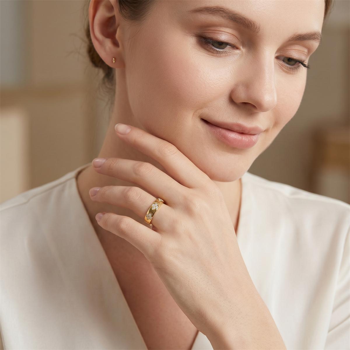 Moissanite Love in Bloom Eternity Promise Ring