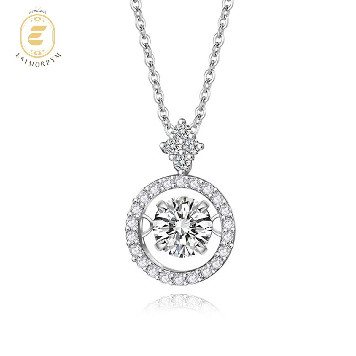 Moissanite 1ct Moving Pendant Necklace Pendant