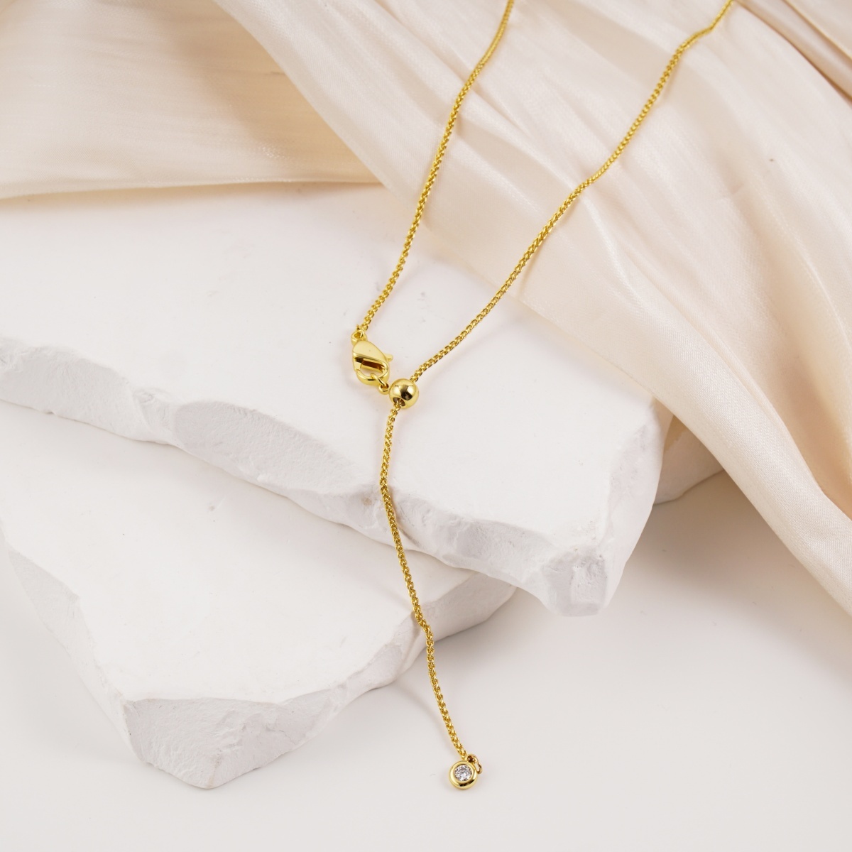 Moissanite Golden Gourd Pendant Necklace