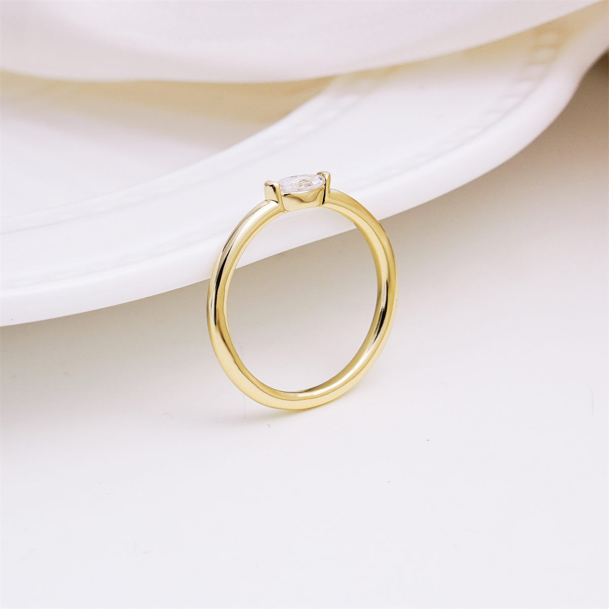 Moissanite Echo of Love Marquise Cut Eternal Ring