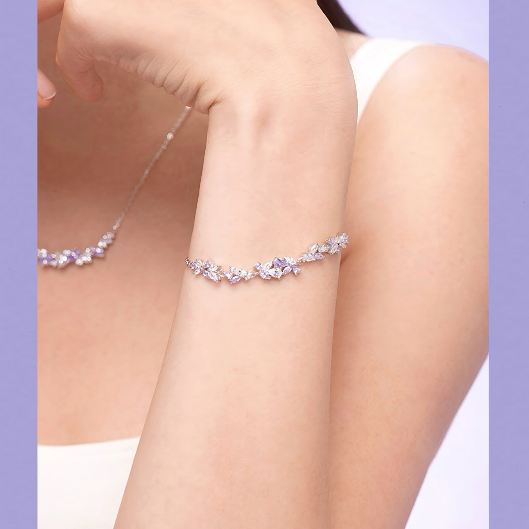 Delicate Wisteria Flower Bracelet