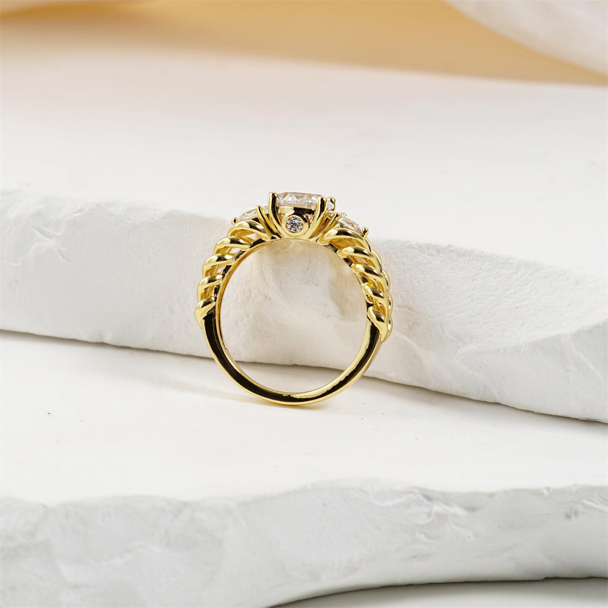 Moissanite 1.8ct Laurel Braided Vine Ring