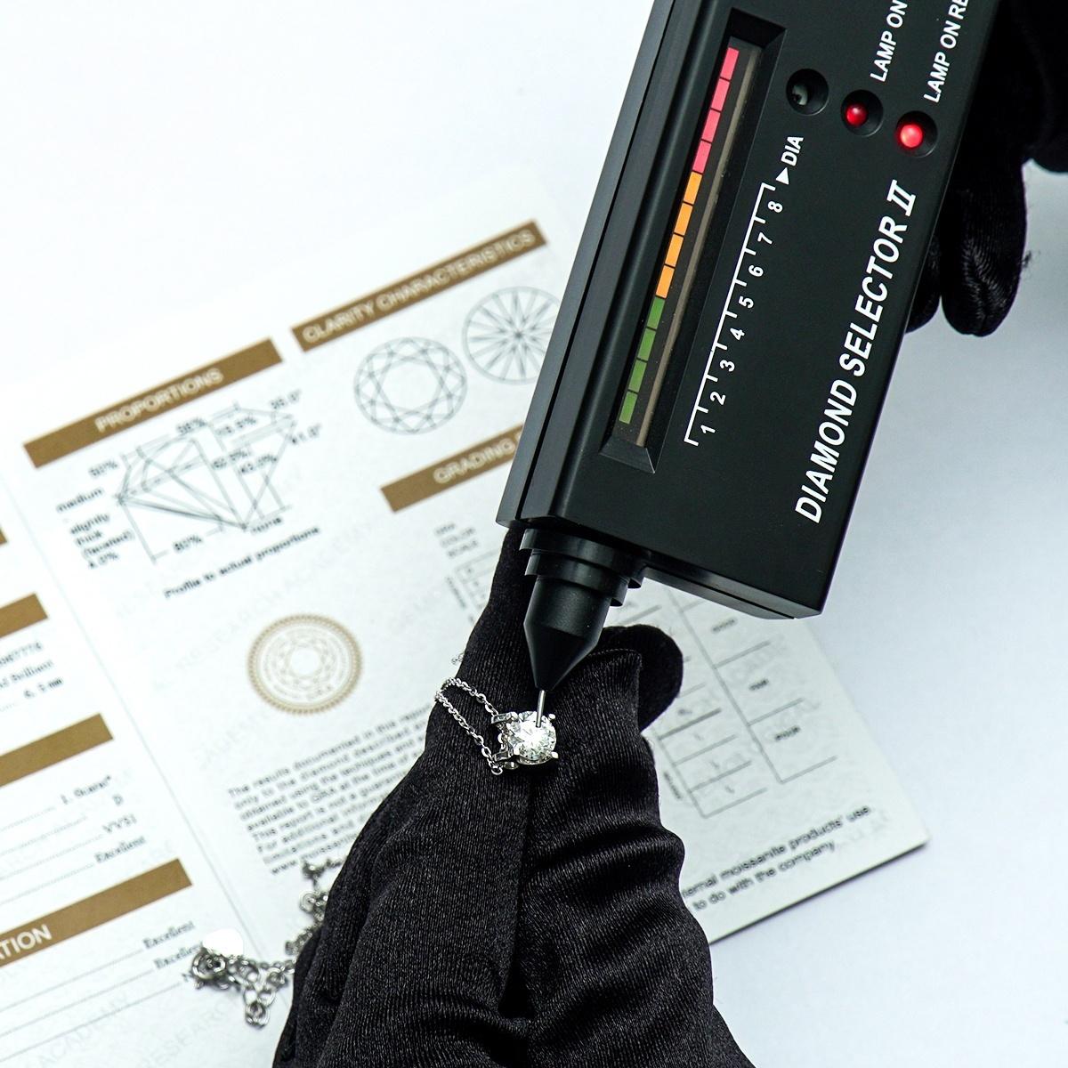 Moissanite 1ct Classic Solitaire Prong Jewelry Set Earrings Ring Necklace Set