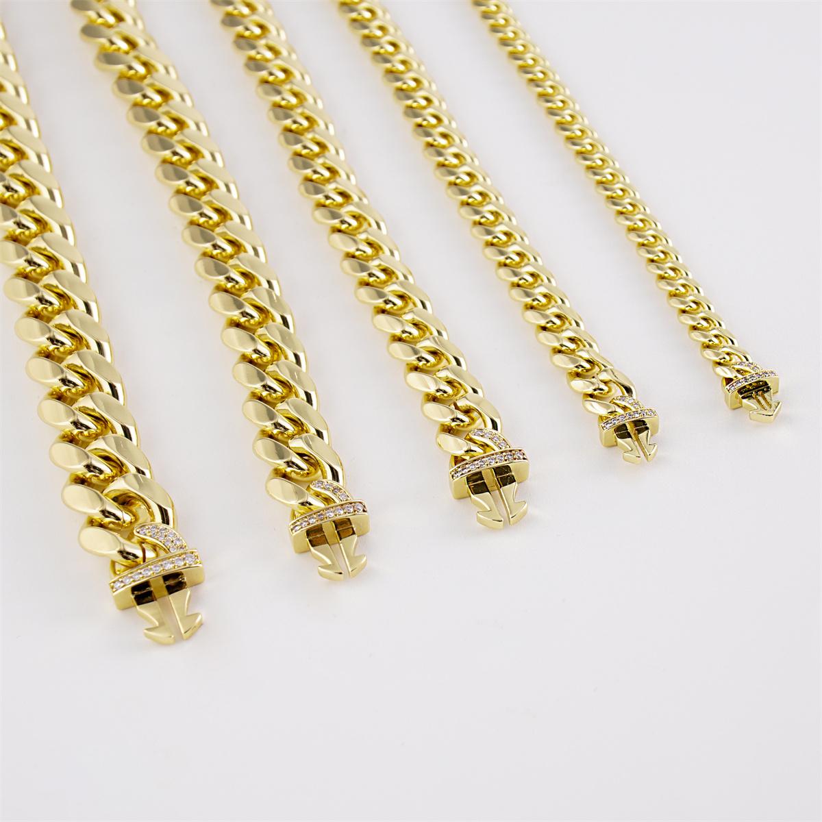 Moissanite Hip Hop Golden Cuban Bracelet