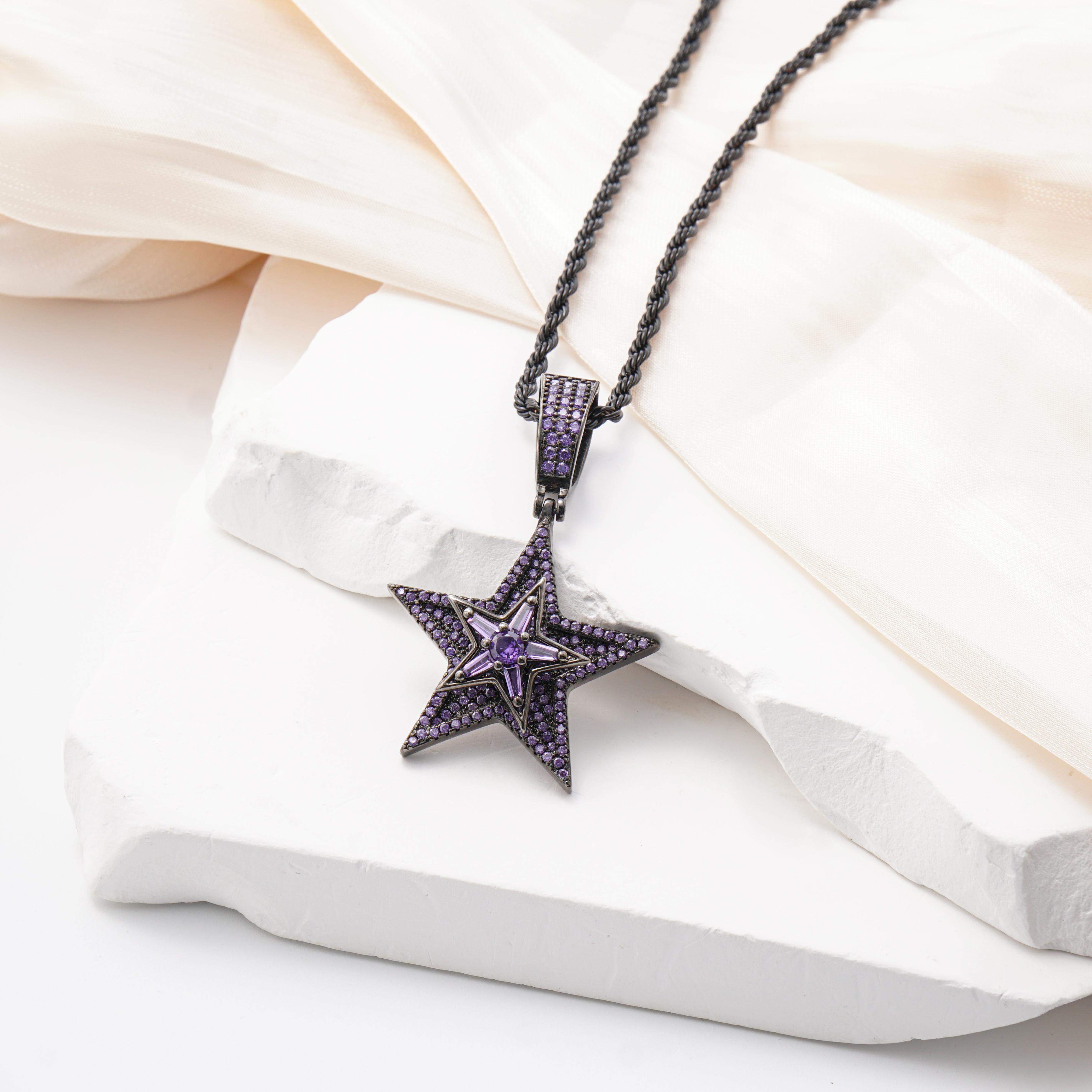 Rotatable Star Pendant Necklace