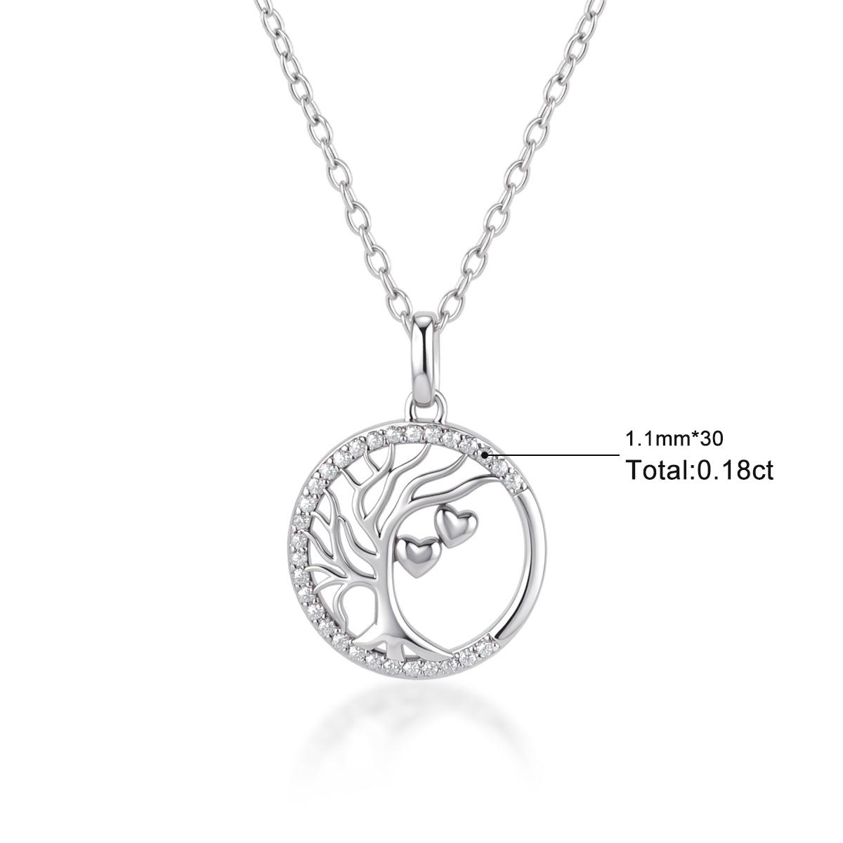 Moissanite Tree of Life Pendant Necklace