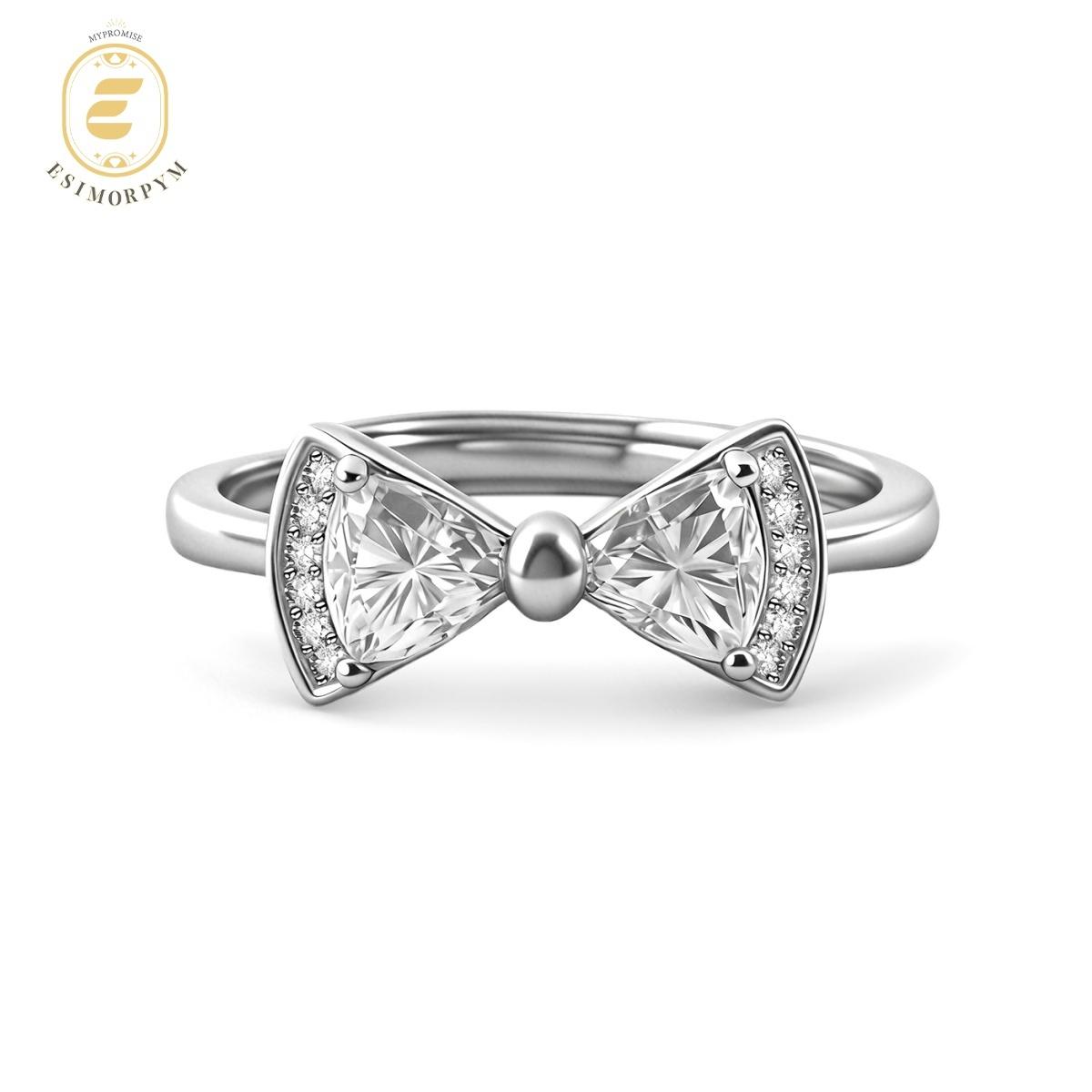 Moissanite 1ct Sweet Bow Ring
