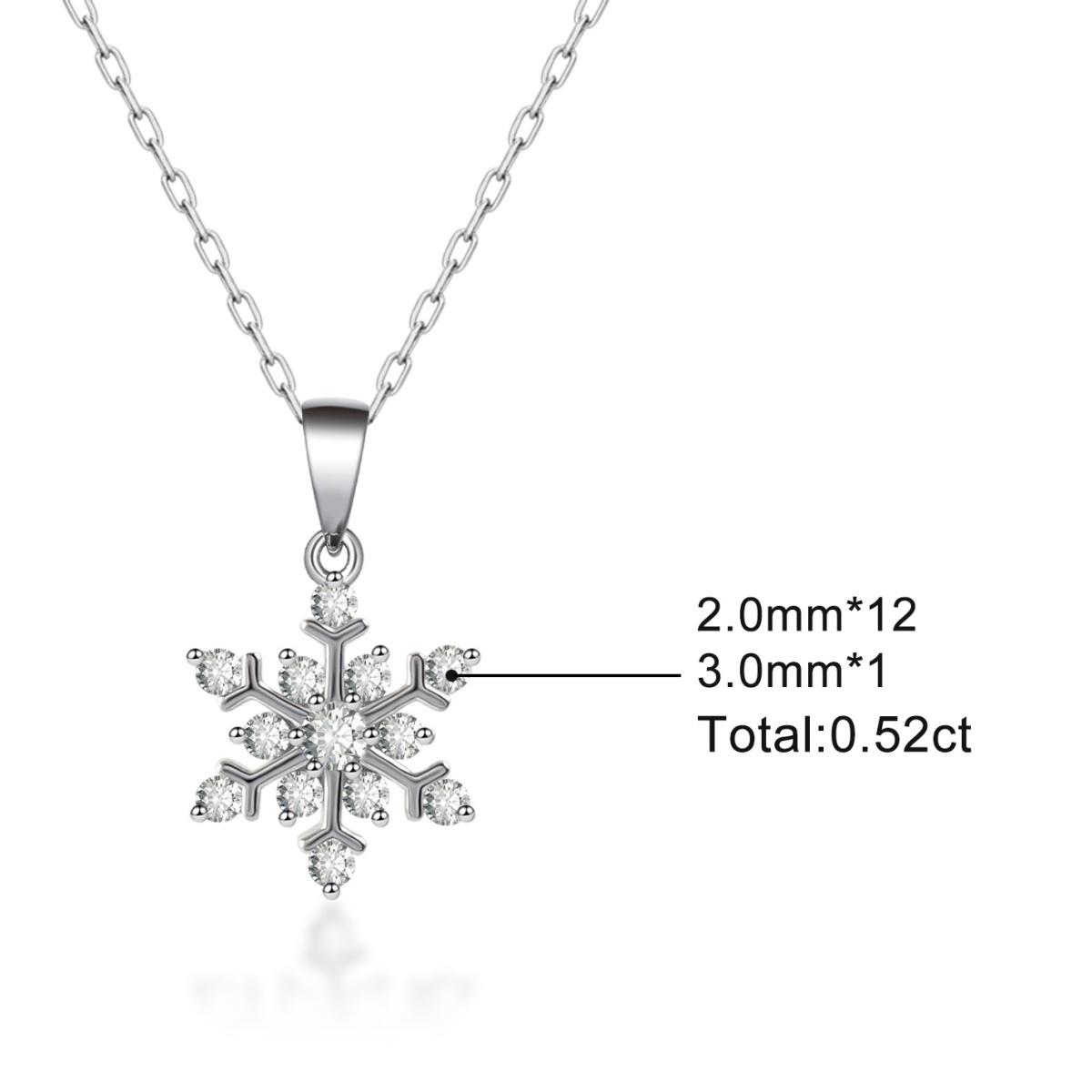 Moissanite Icy Bloom Snowflake Pendant Necklace