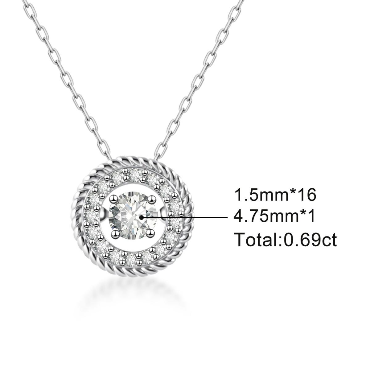 Moissanite Eternal Halo Radiance Pendant Necklace