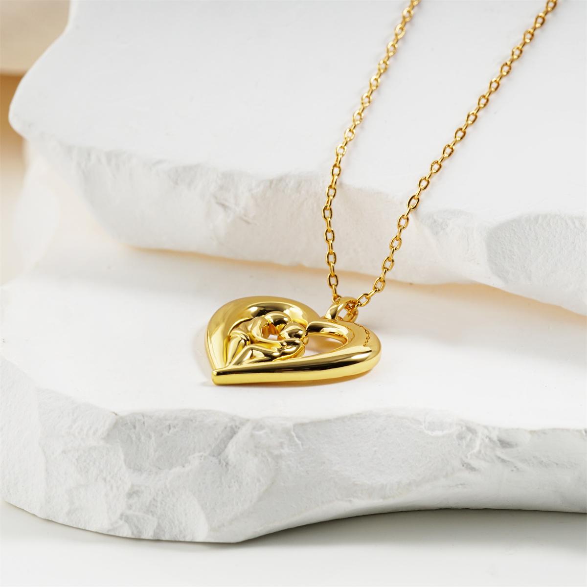Hug of Love Heart Shape Pendant Necklace