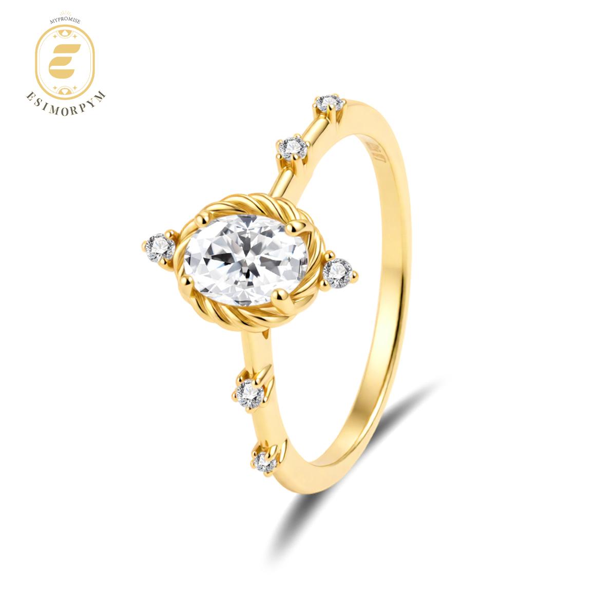 Moissanite 1ct Vintage Aura Ring Twist of Fate Ring
