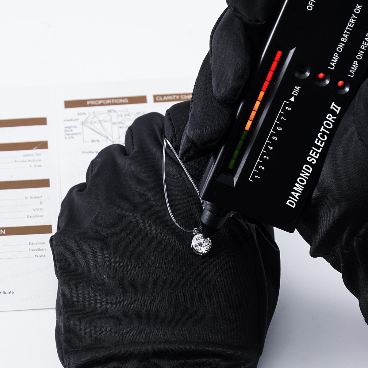 (New Invisible Choker) Moissanite 1-2ct Luxury Transparent Mermaid Tear Pendant