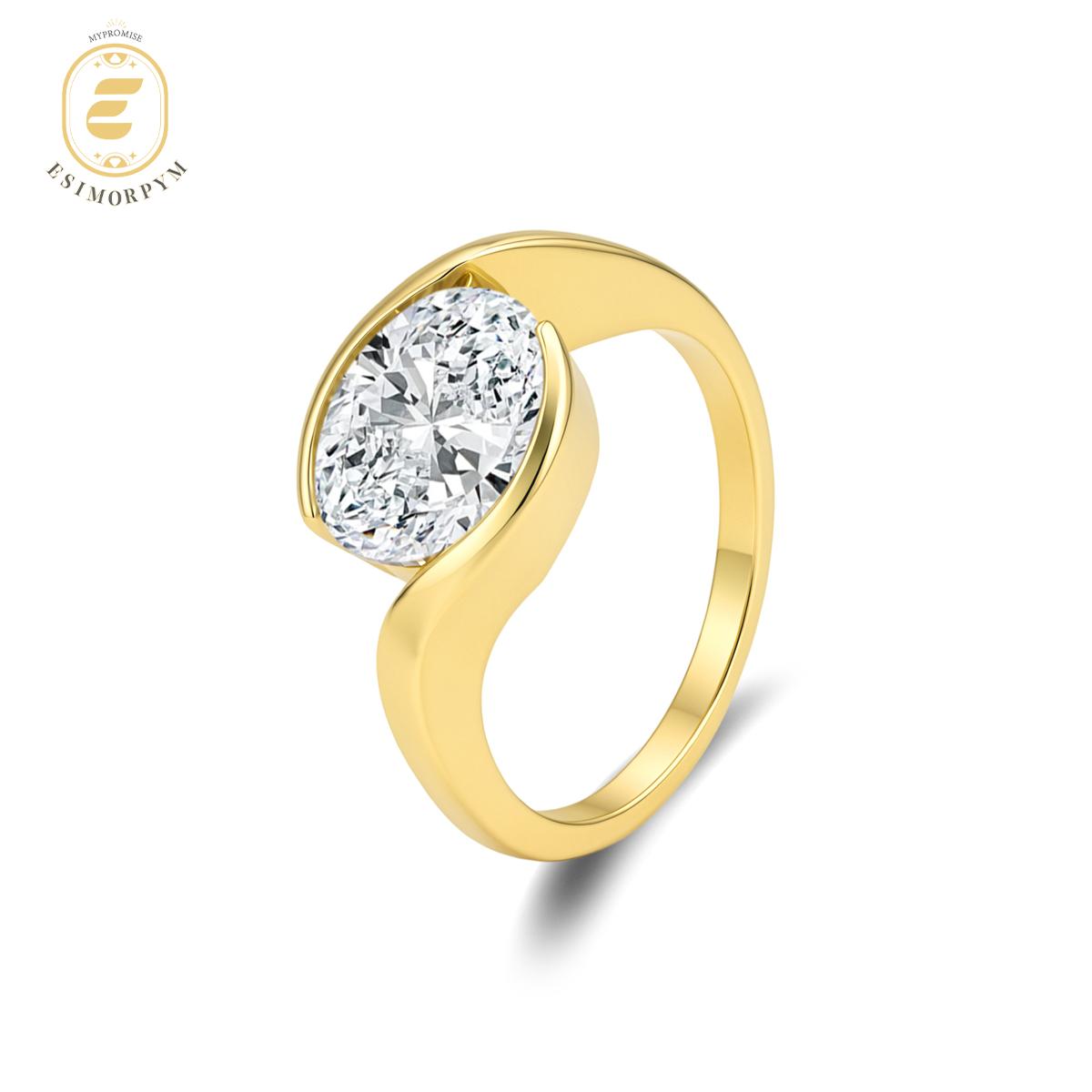 Moissanite 3ct Eternal Focus Oval Ring