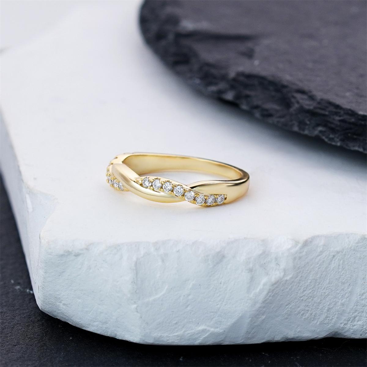 Moissanite Eternal Glow Crossover Ring