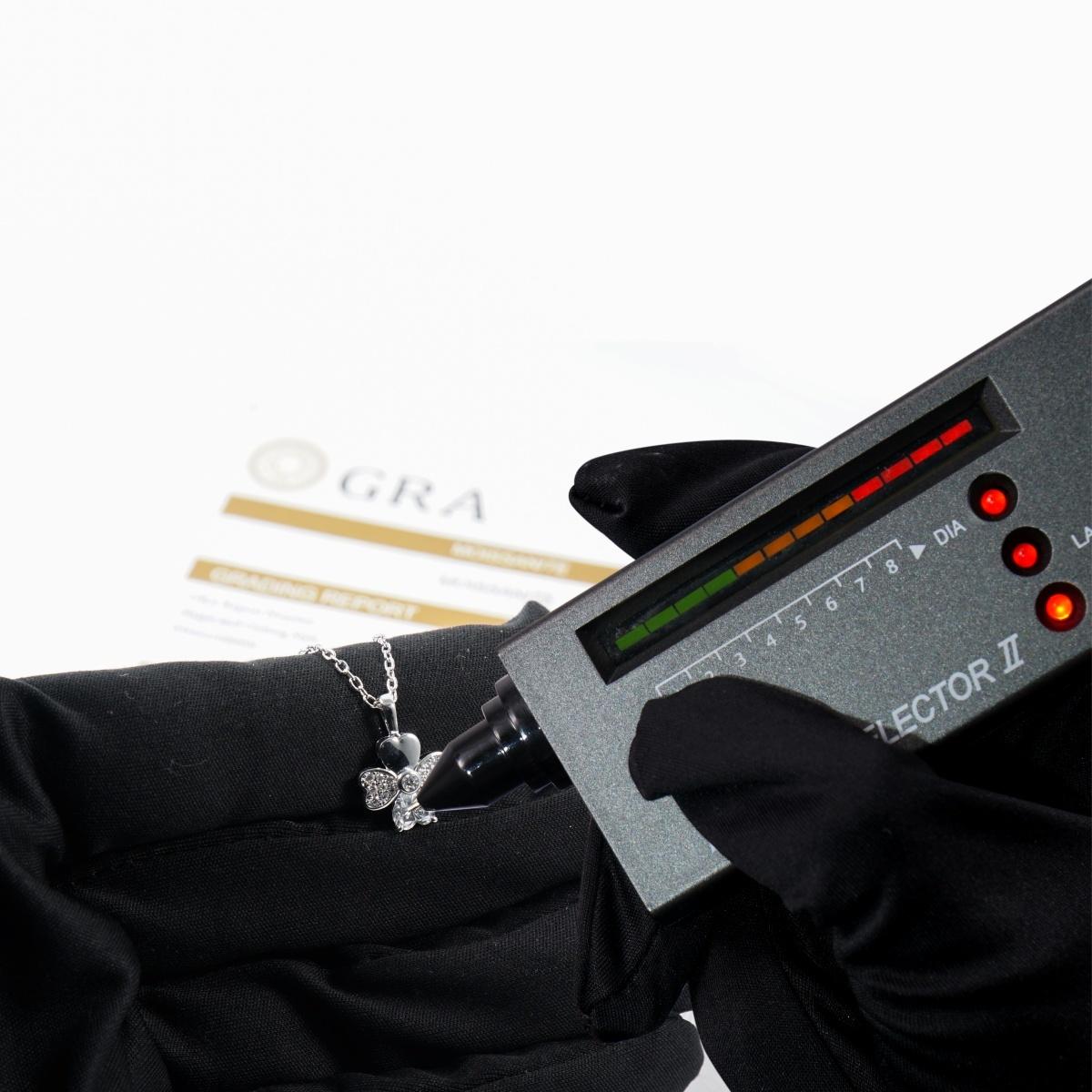 Moissanite Lucky Heart Petal Pendant Necklace