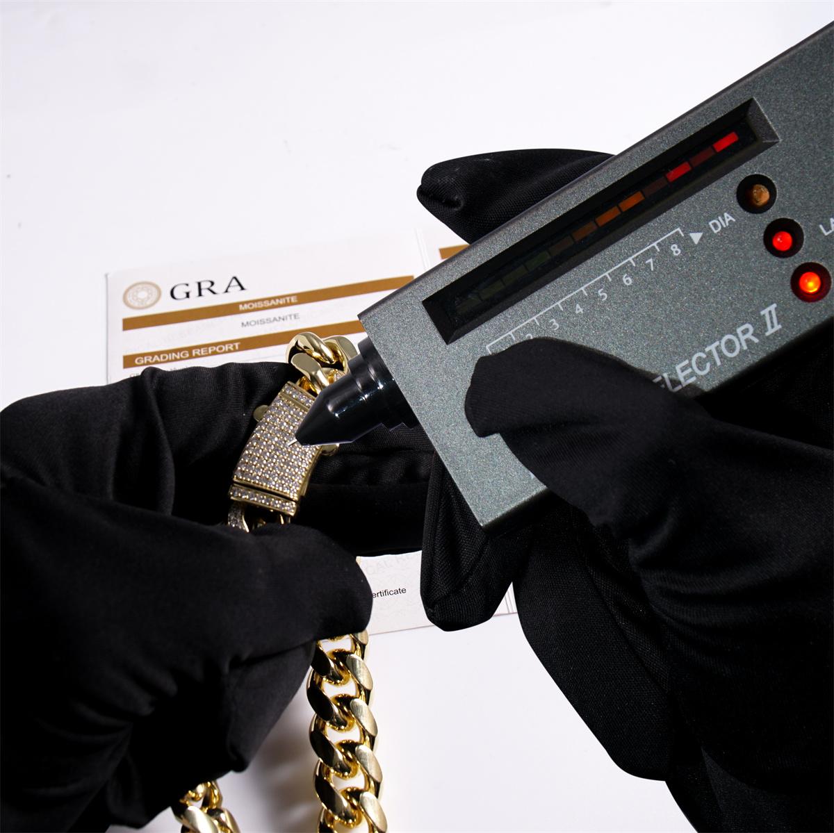 Moissanite Hip Hop Golden Cuban Bracelet