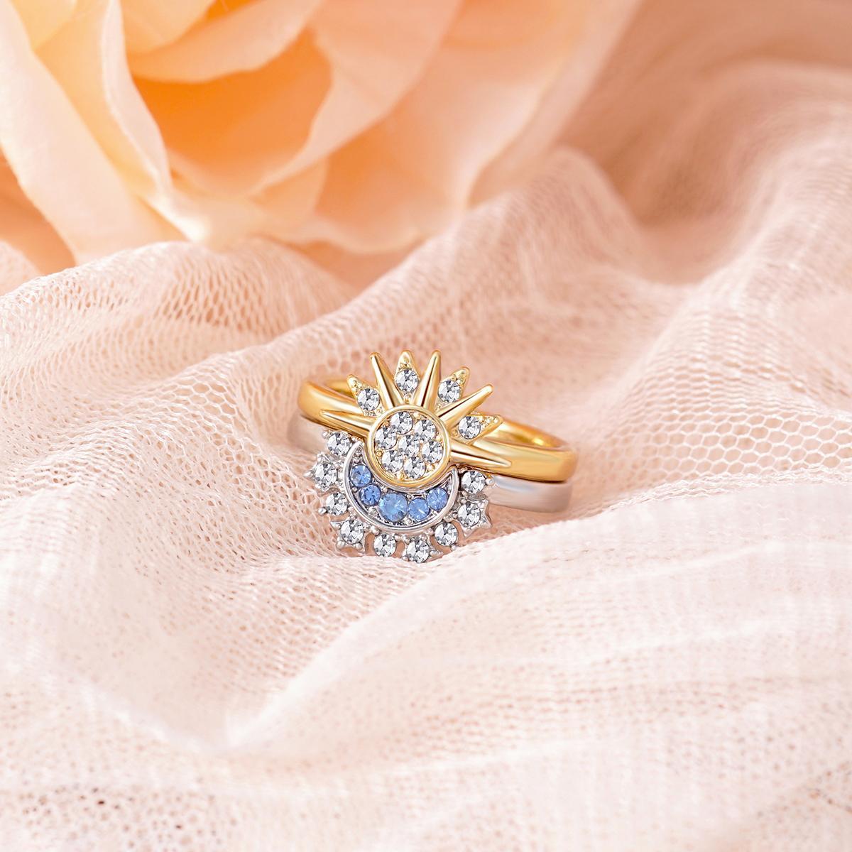 Romantic Sun & Moon Ring
