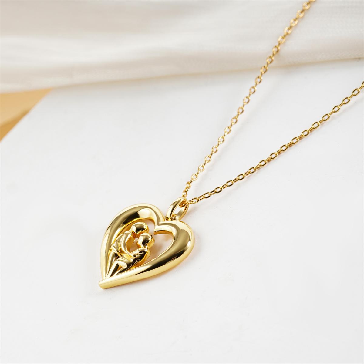 Hug of Love Heart Shape Pendant Necklace