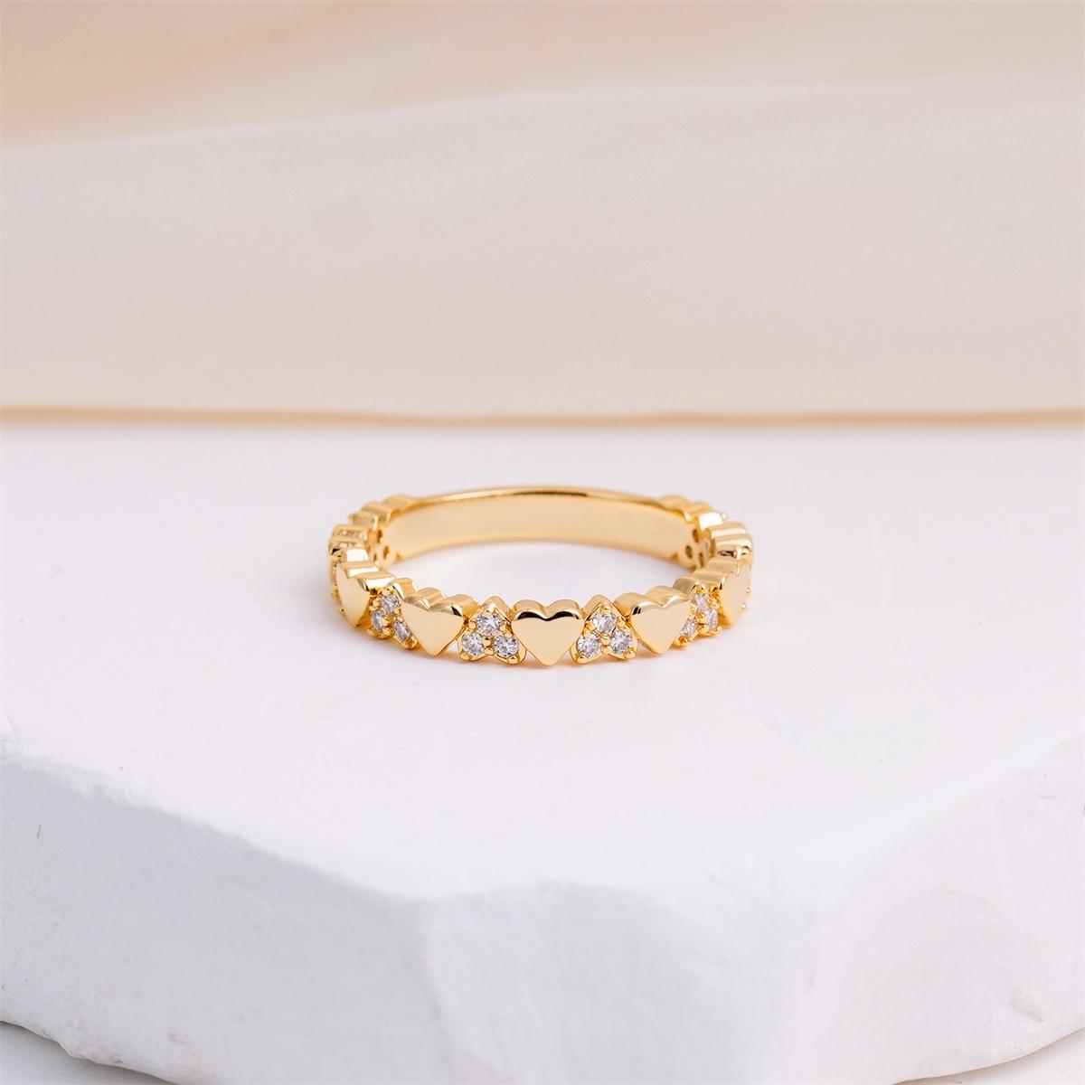 Moissanite Sweet Beats Heart Eternity Band Ring