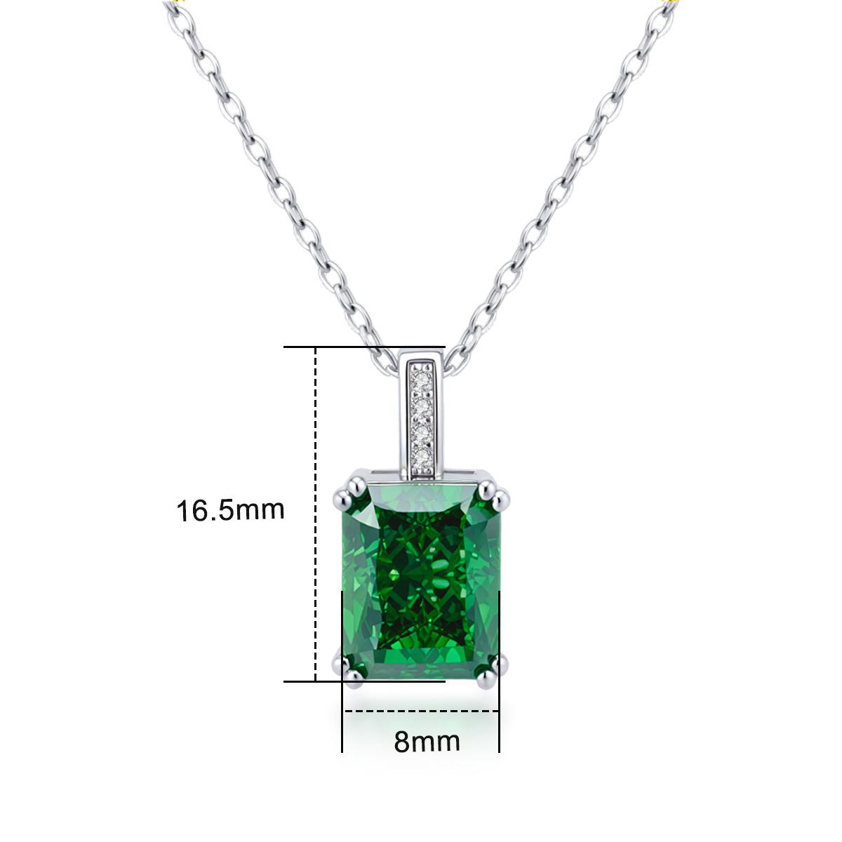 Symphony of Vert Square Pendant Necklace