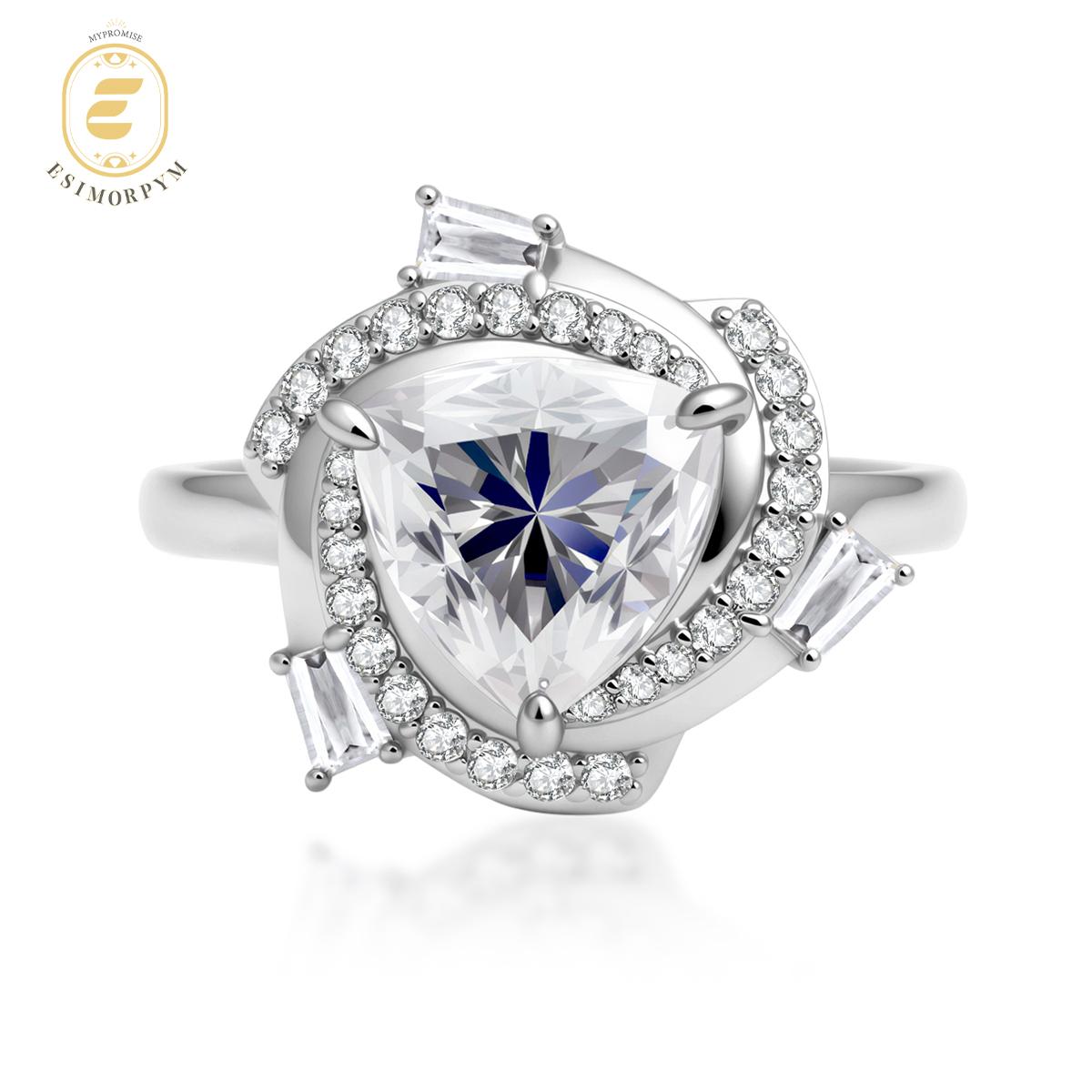 Moissanite 3ct Eye of Cosmos Halo Ring