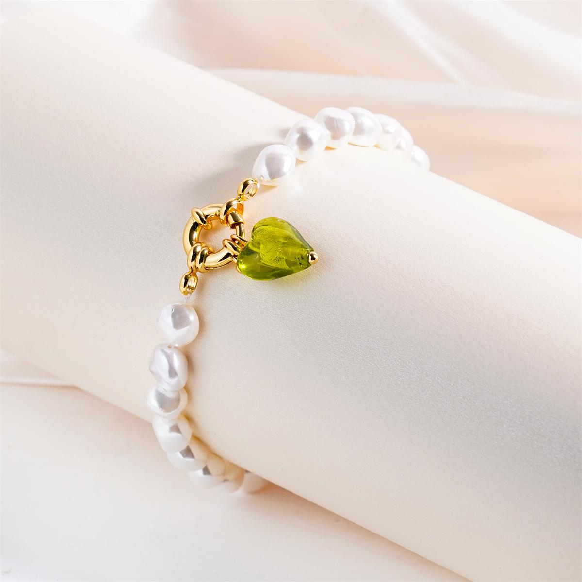 Moonlit Forest Heart Baroque Bracelet