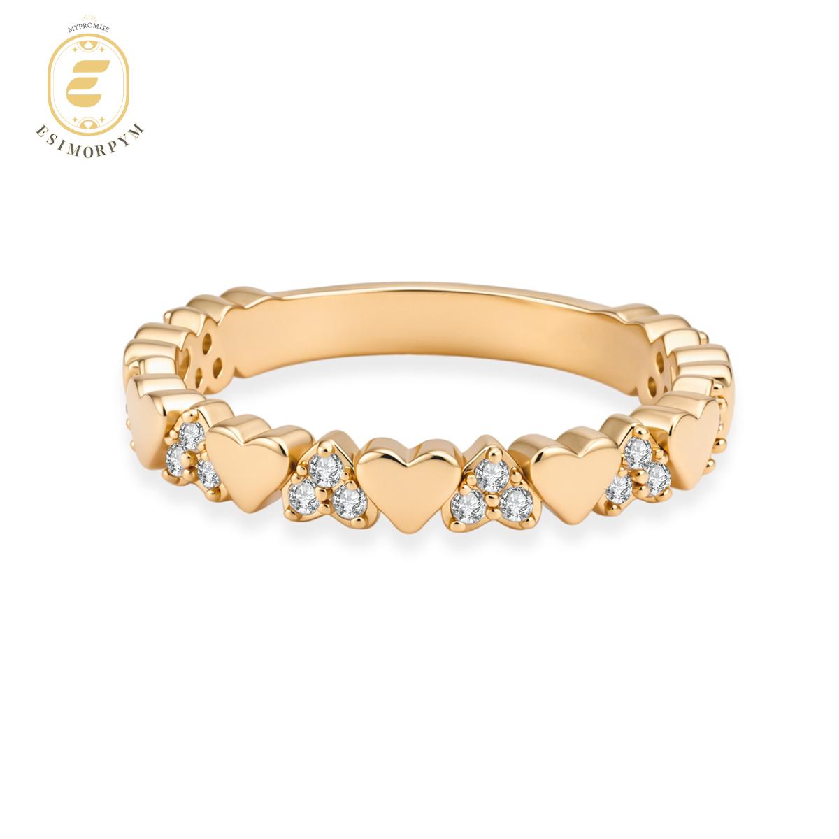 Moissanite Sweet Beats Heart Eternity Band Ring