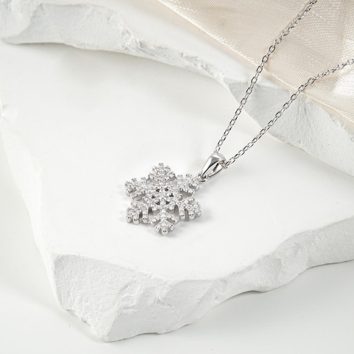 Moissanite Starlight Snowflake Pendant Necklace