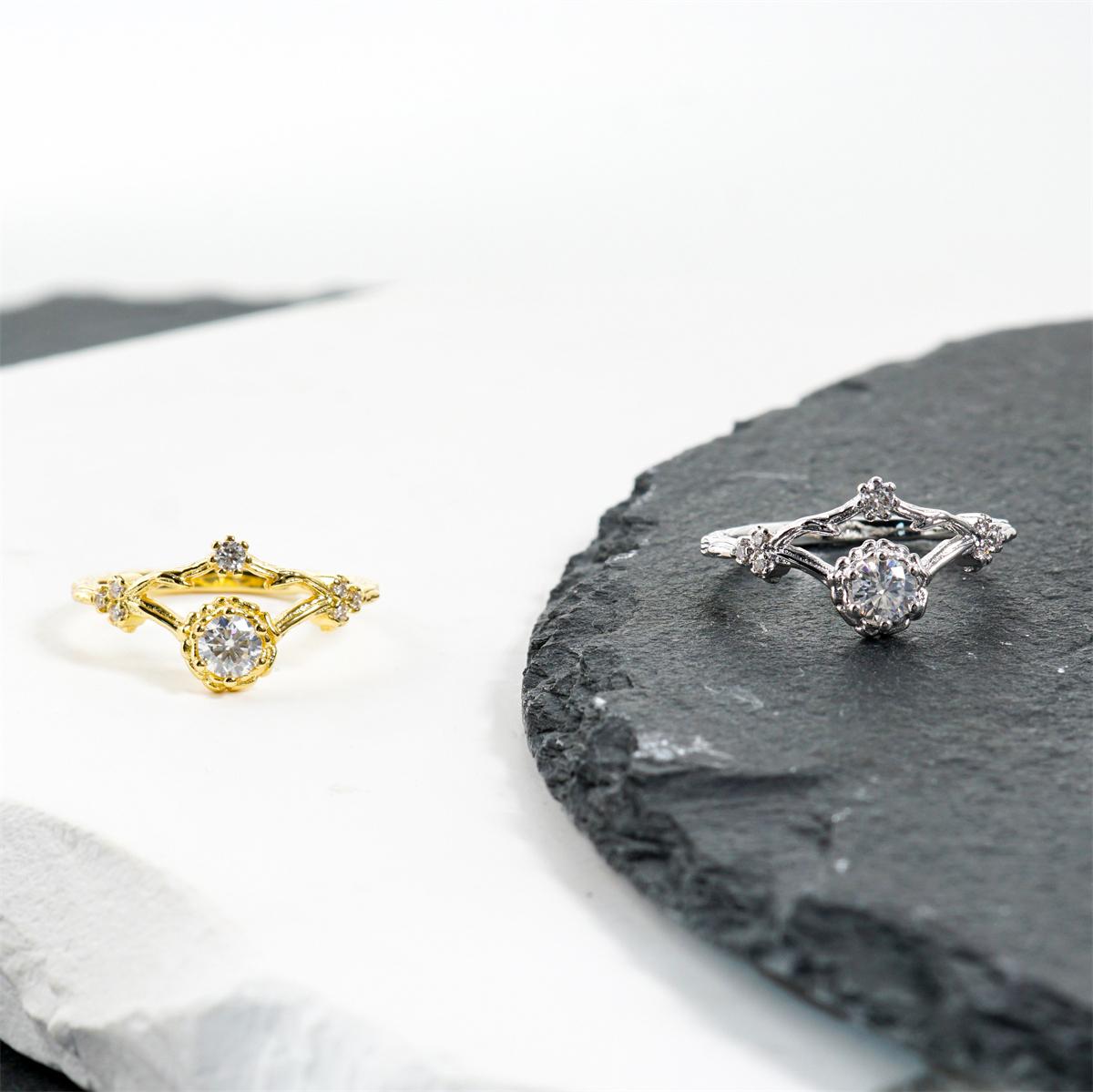 Moissanite Spring Radiance Flower Ring