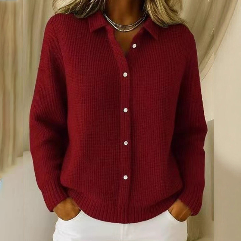 🎁Meet Christmas 50% OFF🎄|Women's Elegant Collared Button-Down Sweater