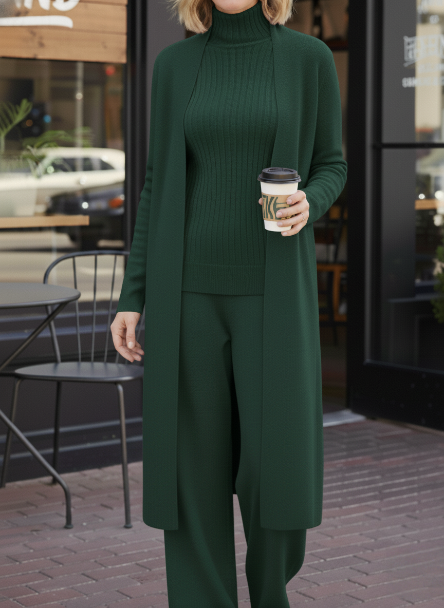 CLEARANCE SALE🔥WOMEN'S ELEGANT WOOL-BLEND KNIT 3-PIECE SET