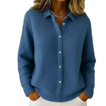 🎁Meet Christmas 50% OFF🎄|Women's Elegant Collared Button-Down Sweater