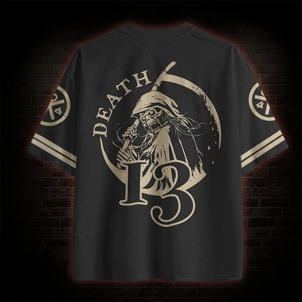 Death in Cloak Tarot Card Mesh Jersey