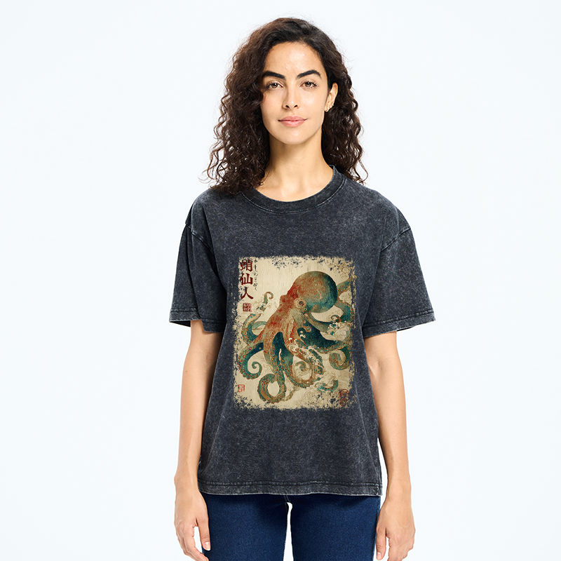  Tentacles of Wisdom Washed T-Shirt