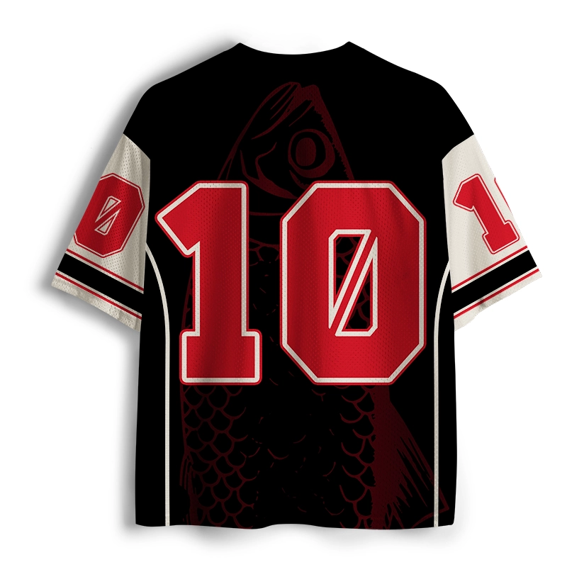  Red Tsukiji Fish Market Mesh Jersey