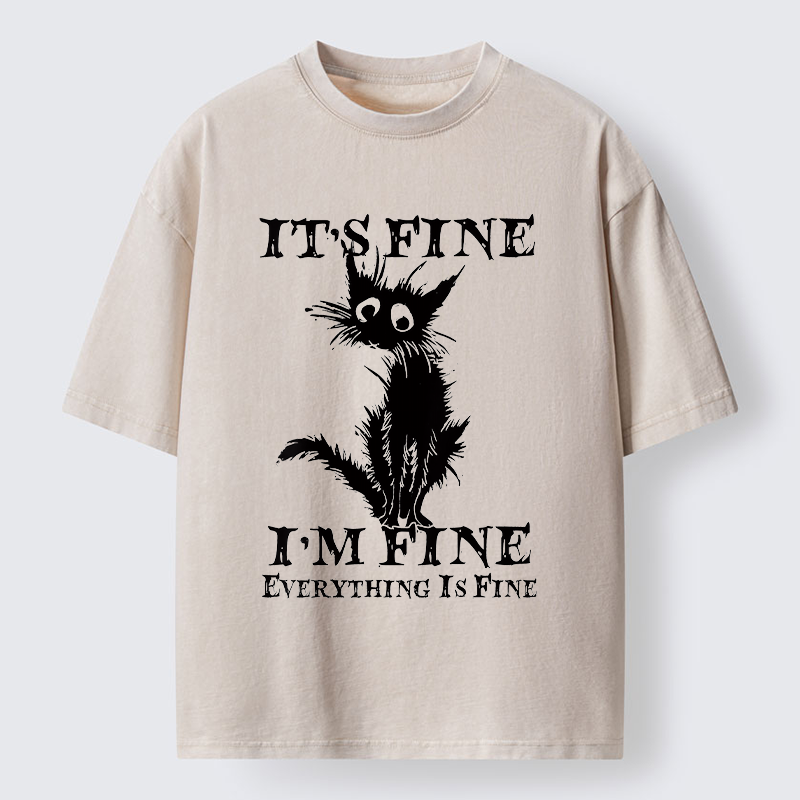 FadedStorm I'm Actually Not Very Fine Washed T-Shirt