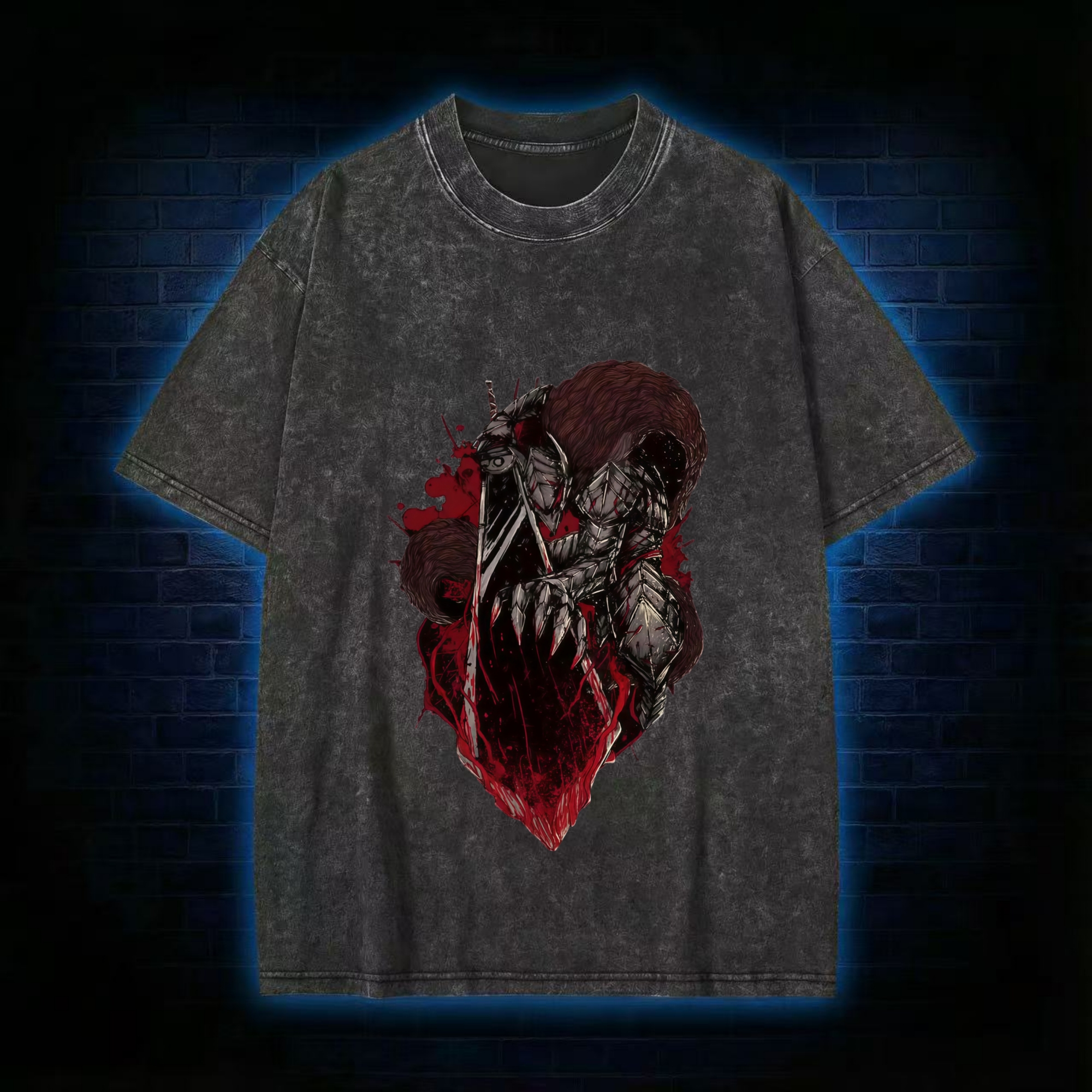 Black Swordsman Washed T-shirt