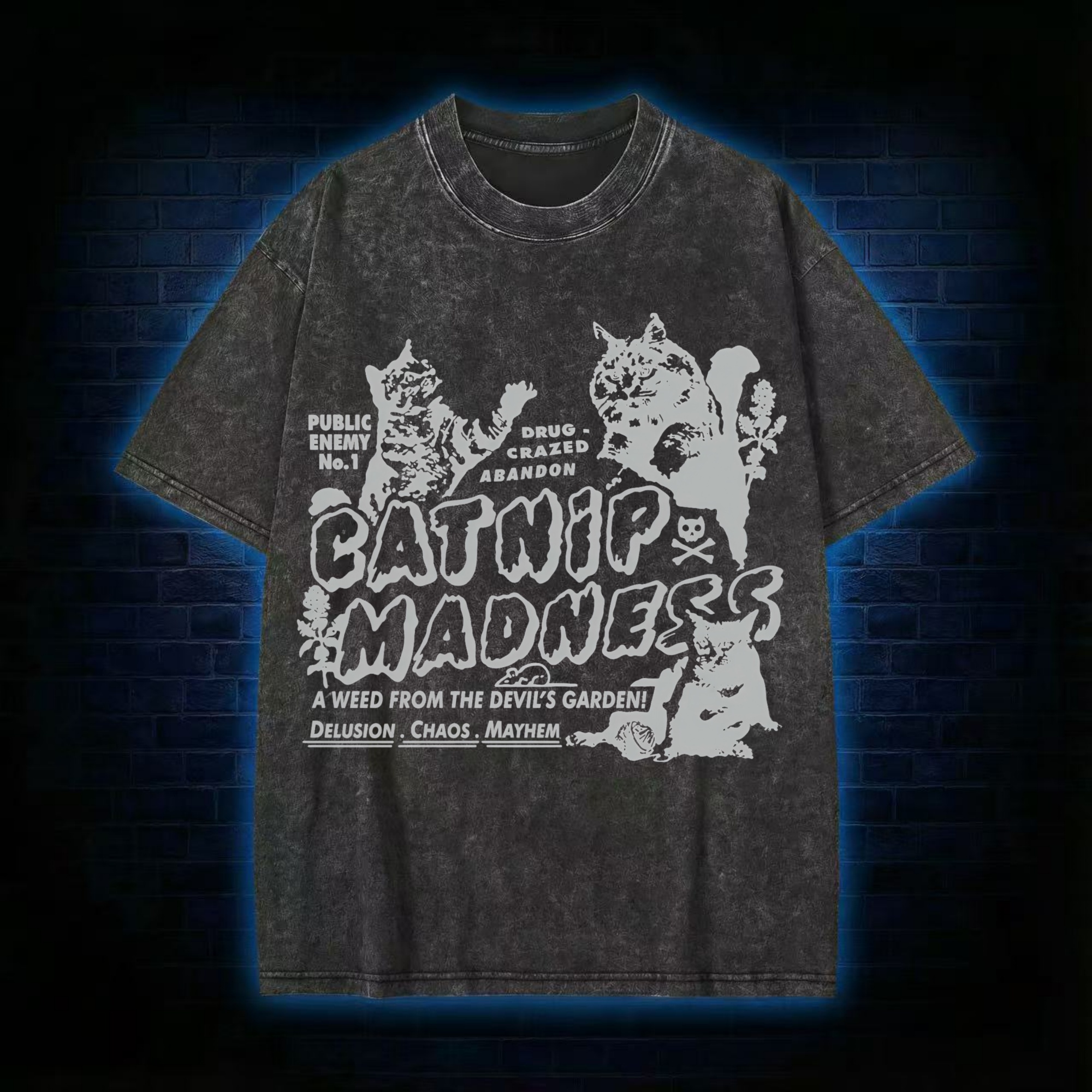 Catnip Madness Washed T-shirt