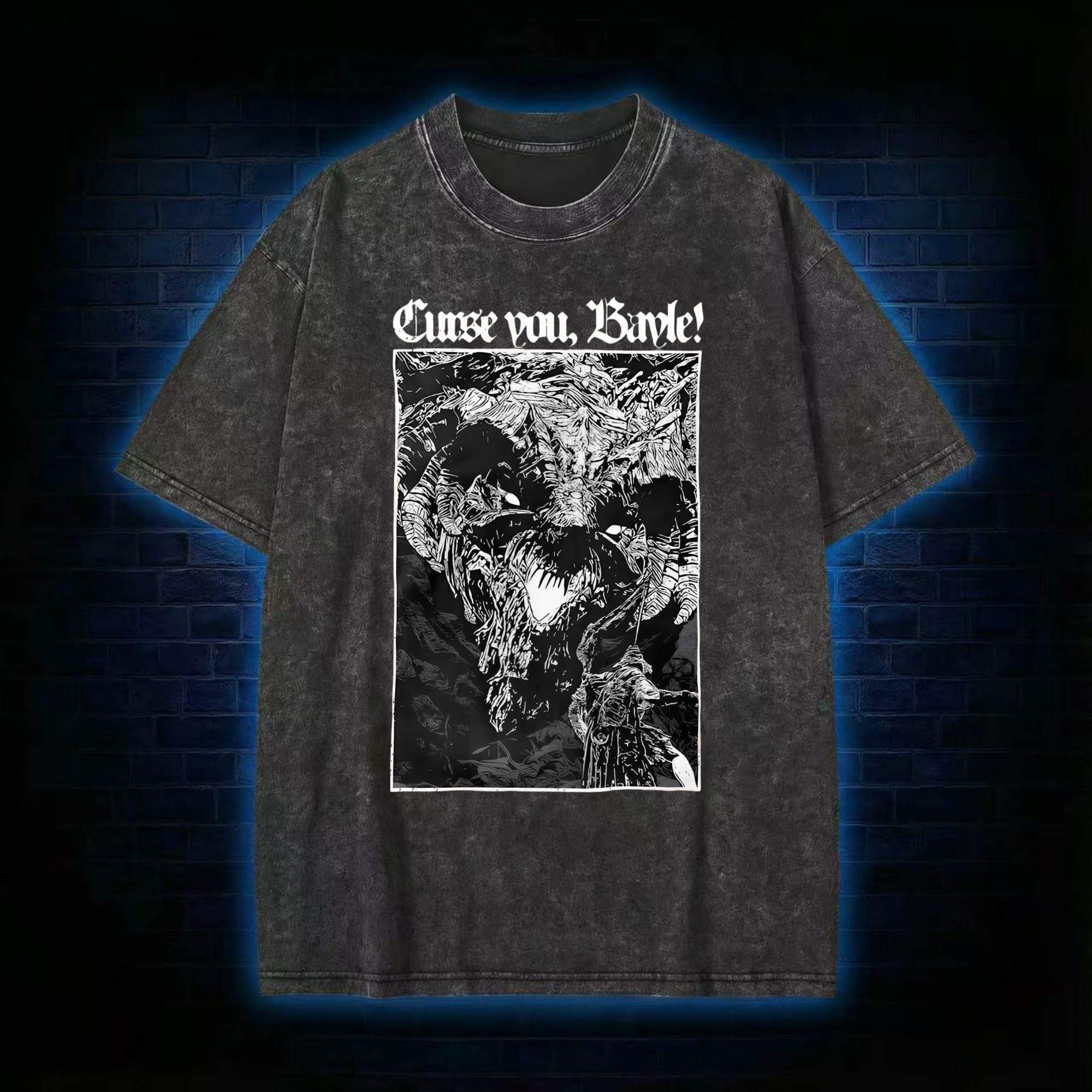 Curse You Bayle! Washed T-shirt