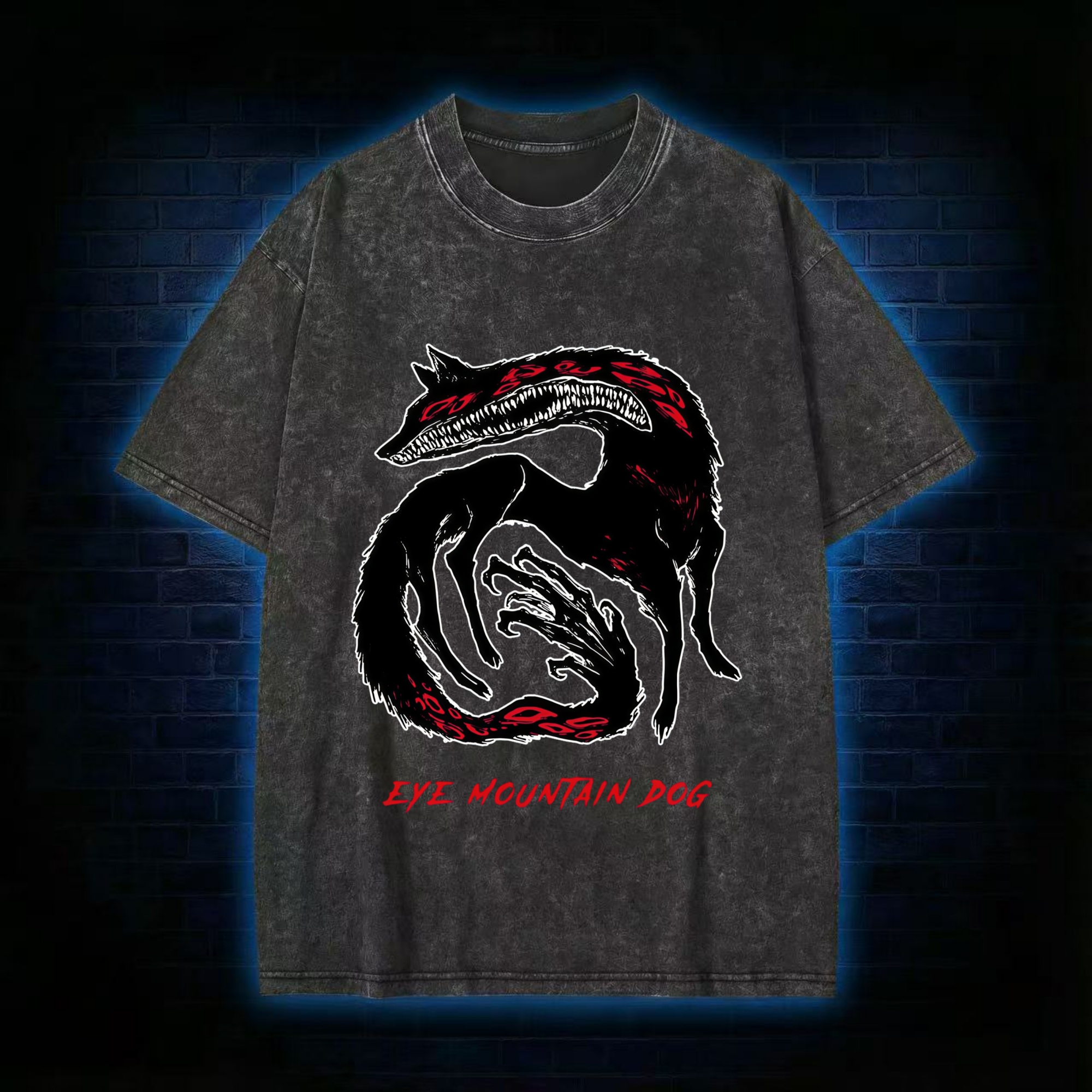 Eye Mountain Dog Washed T-shirt
