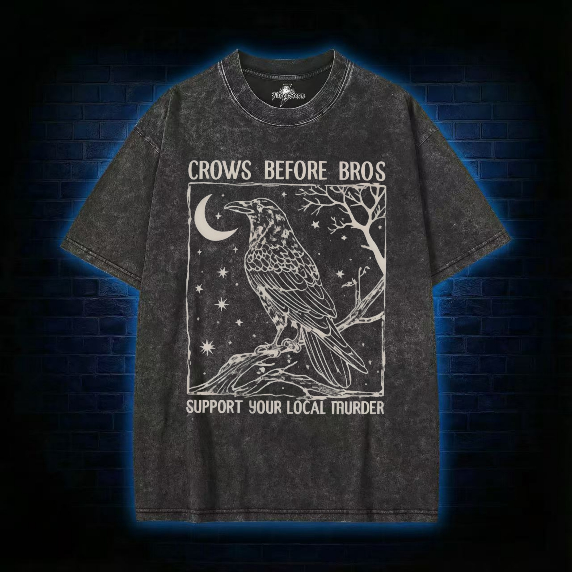 Crows Before Bros Washed T-shirt