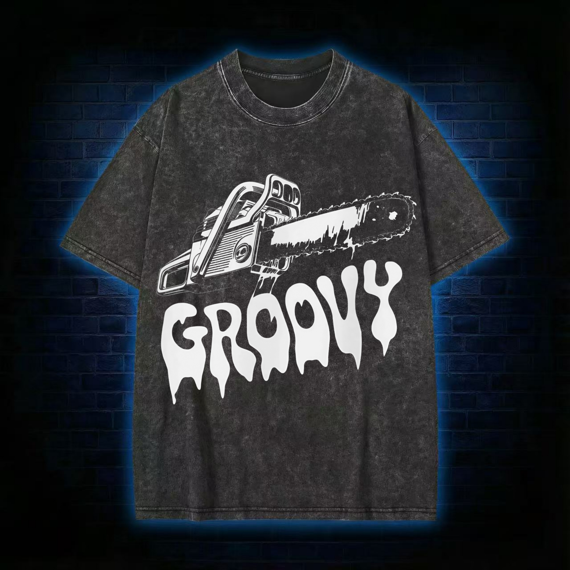 Groovy Chainsaw Washed T-shirt