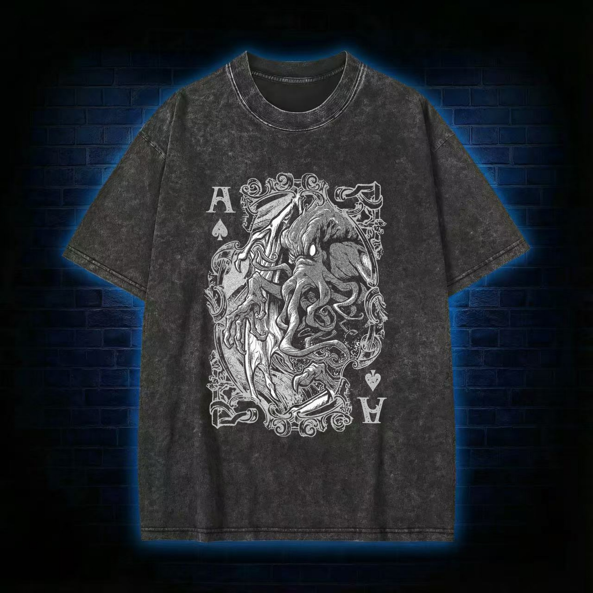Cthulhu Mythos Cards Washed T-shirt