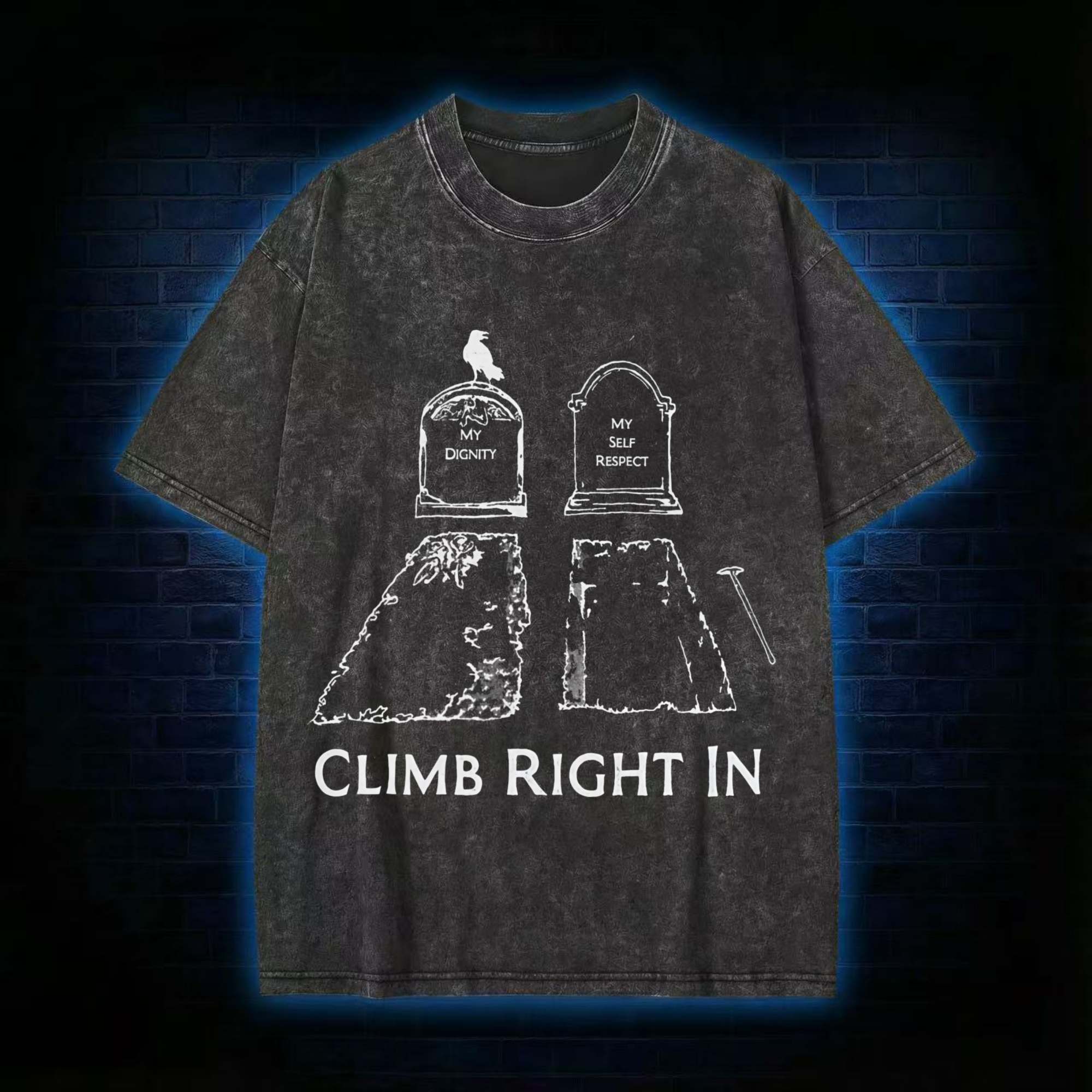 Climb Right in Washed T-shirt