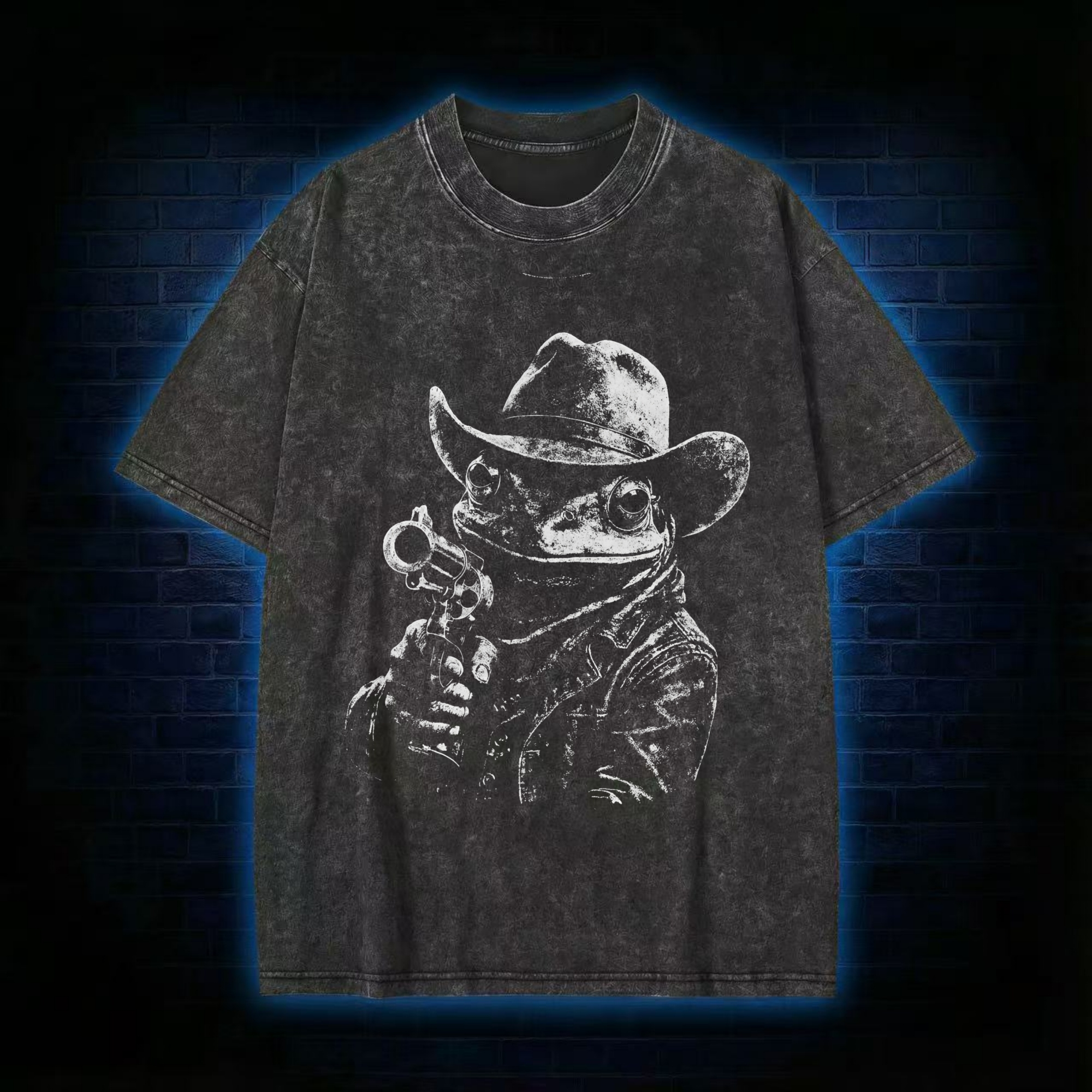 Cowboy Frog Washed T-shirt