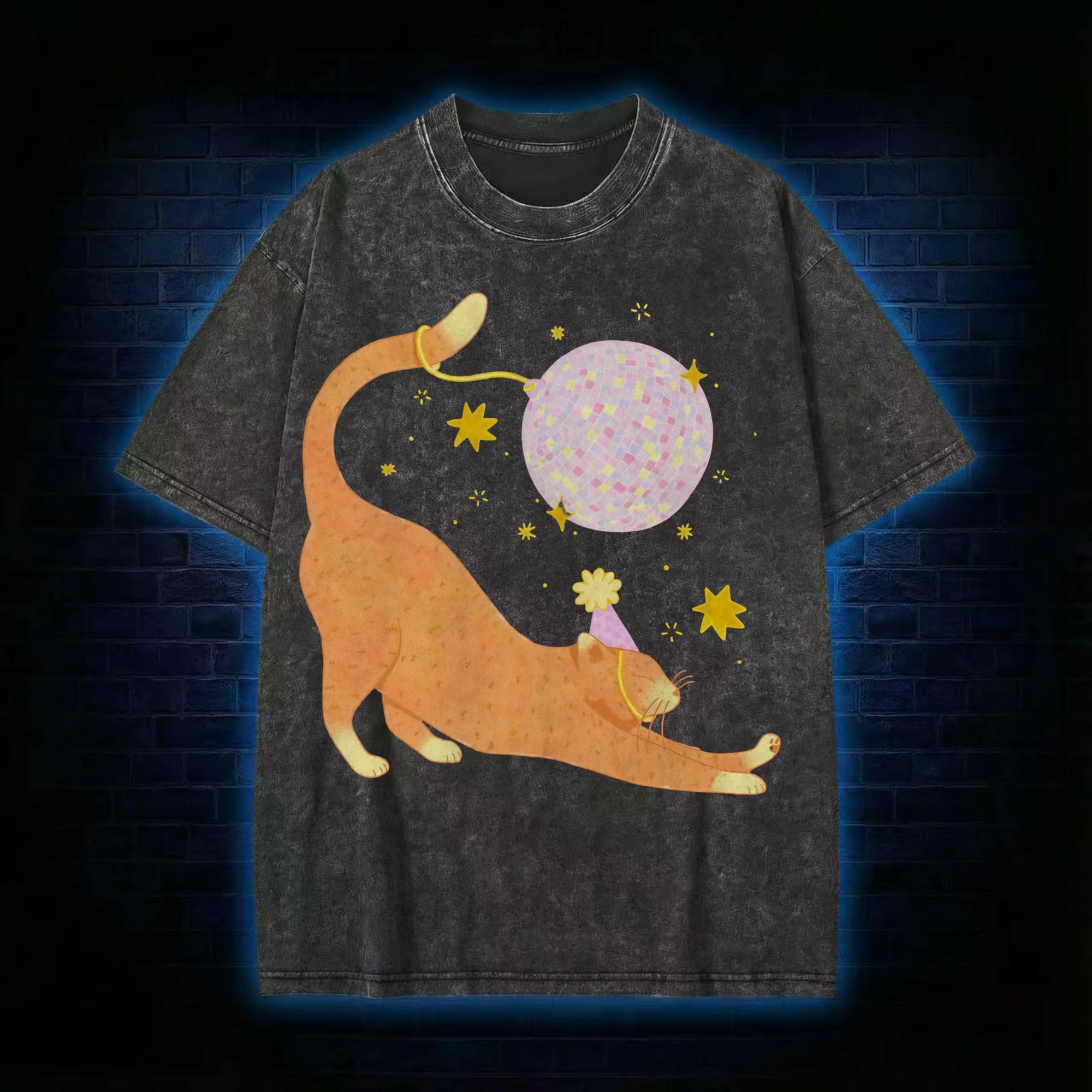 Cute Cat Disco T-shirt