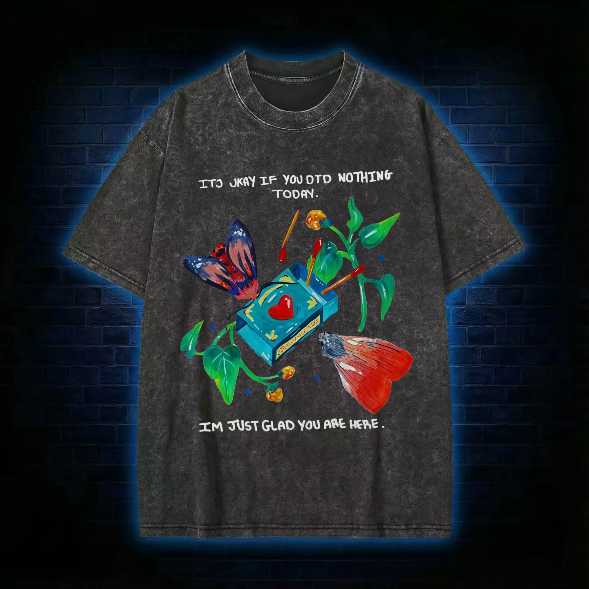 Glad You Are Here Washed T-shirt