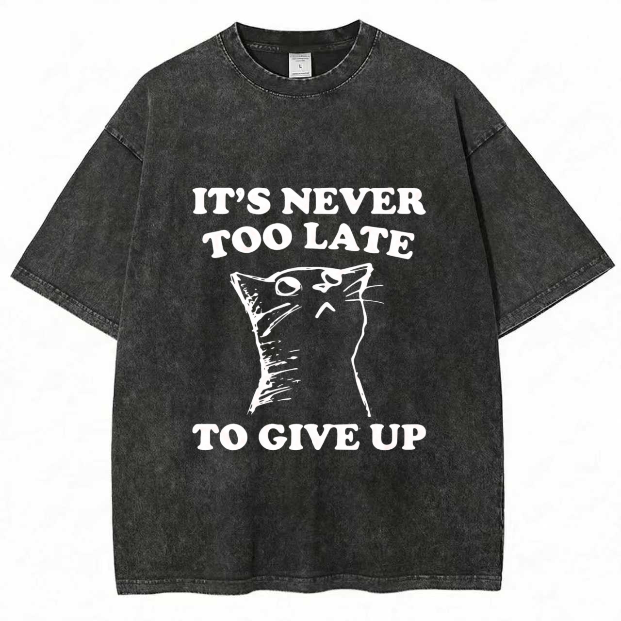 It's Never Too Late To Give Up Washed T-shirt